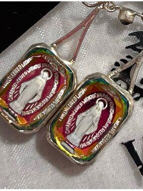 !!!!!!ISO!!!!!!Rainbow Miraculous Medal Drop Earrings - DO NOT BUY